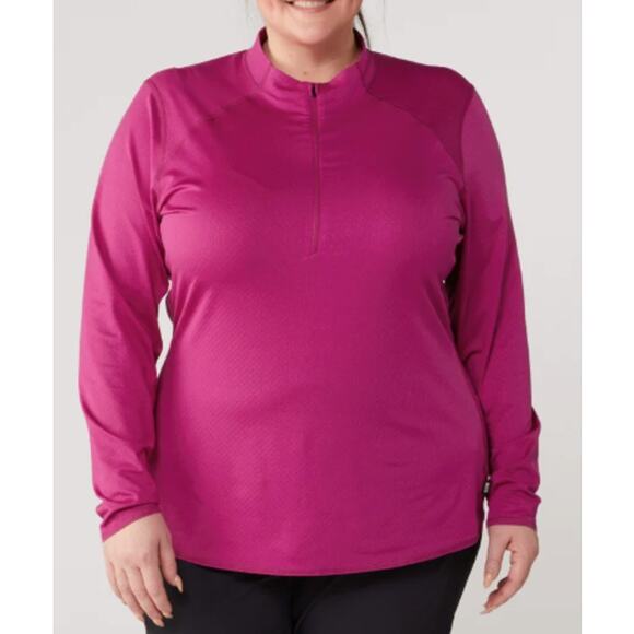 REI Co-op Women's Lightweight Base Layer Half-Zip Top Pink 3XLarge Active Hike - Picture 1 of 9
